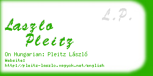 laszlo pleitz business card